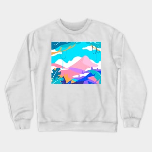 skiing in the mountain Crewneck Sweatshirt